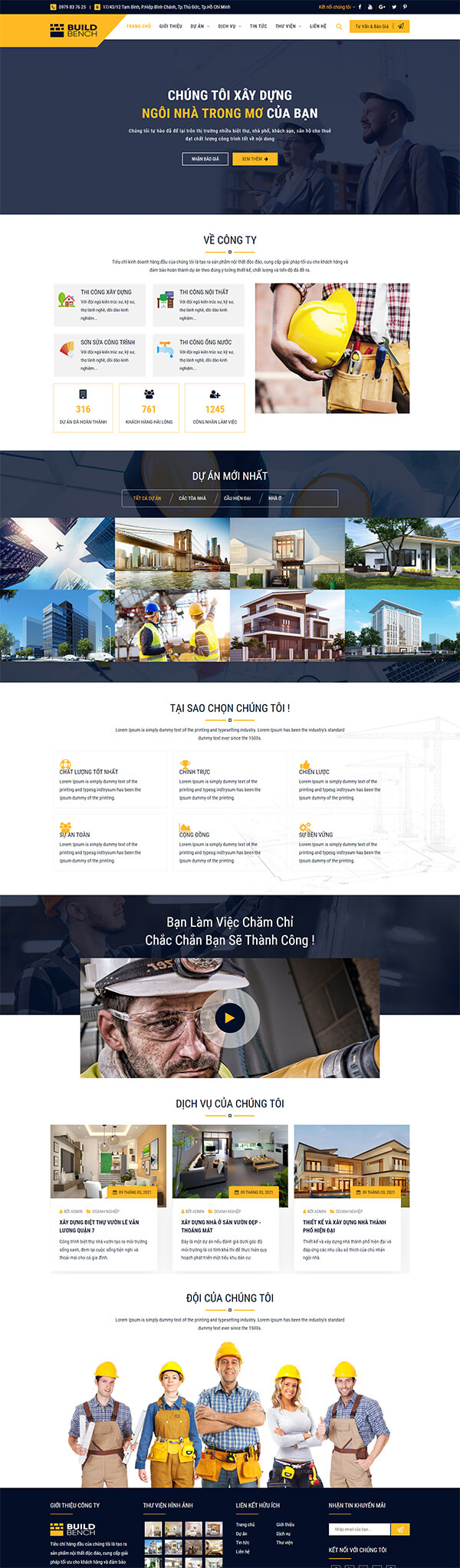 Dịch vụ xây dựng | Công ty thiết kế website Long Thịnh